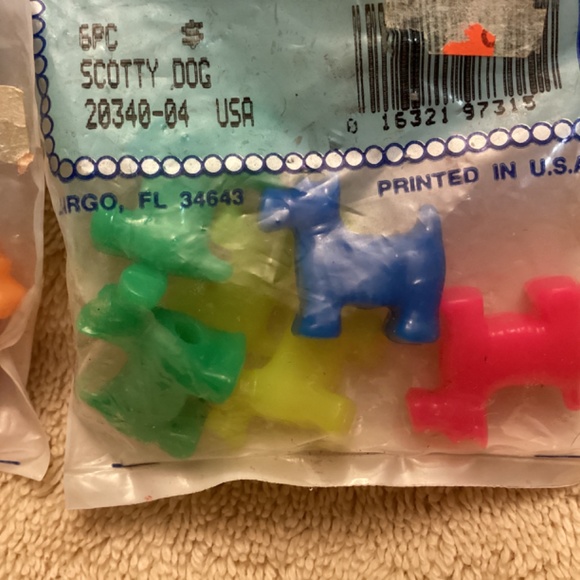 NEW 3 Packages Scotty Dog Pony Costume Seed Beads Lot Neon Rainbow Pastel - Picture 4 of 5